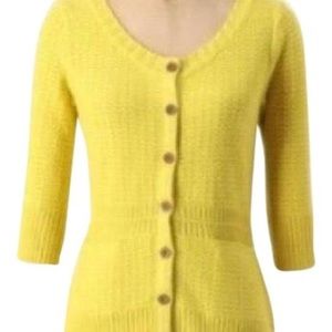 Anthropologie Sparrow Mustard Cardigan